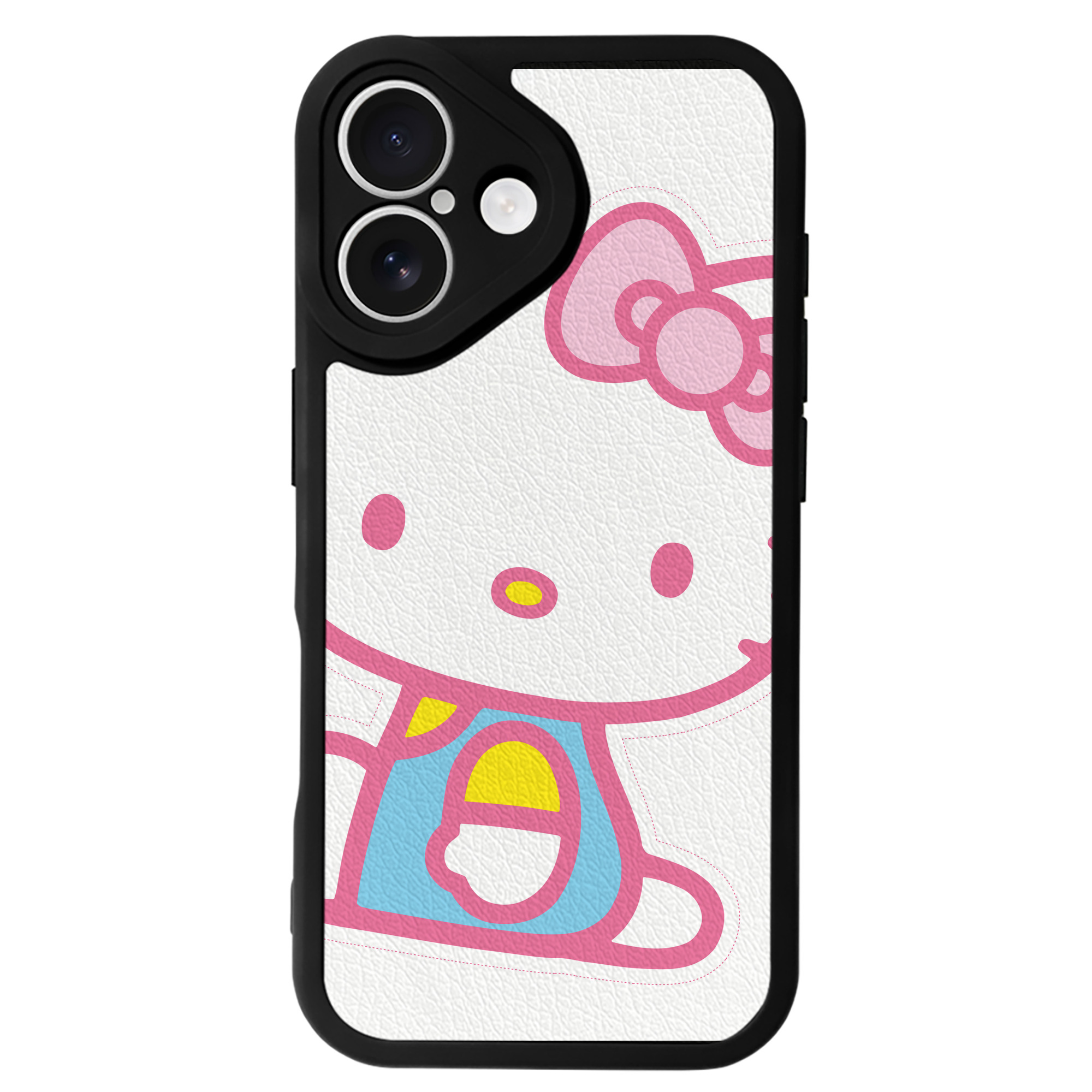（画像用） Hello Kitty ハローキティ 【iPhone 16シリーズ対応】シリコンスマホケース（レザー調） 材質：シリコン